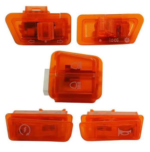 Mondial Düğme Seti (5Li) Turuncu/Şeffaf Rs/Rmz/Ft - Image 1