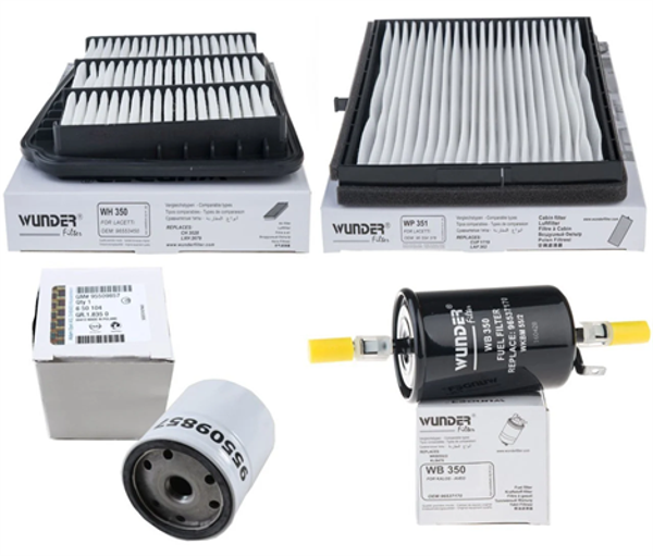 Chevrolet Lacetti 1.4/1.6 Bakım Filtre Seti Wunder Marka - Image 1