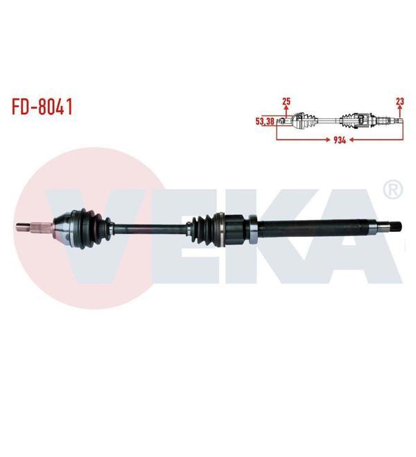 KOMPLE AKS SAG ON FORD FOCUS I (DAW,DBW) 1.4i 16v UZUNLUK 934mm 1998-2004 - Image 1