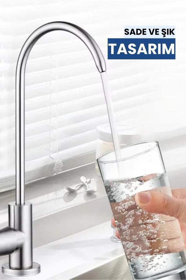Kuğu Su Arıtma Musluğu | Paslanmaz Gövde • Kolay Montaj • Tüm Sistemlerle Uyumlu (Üreticiden) - Image 1