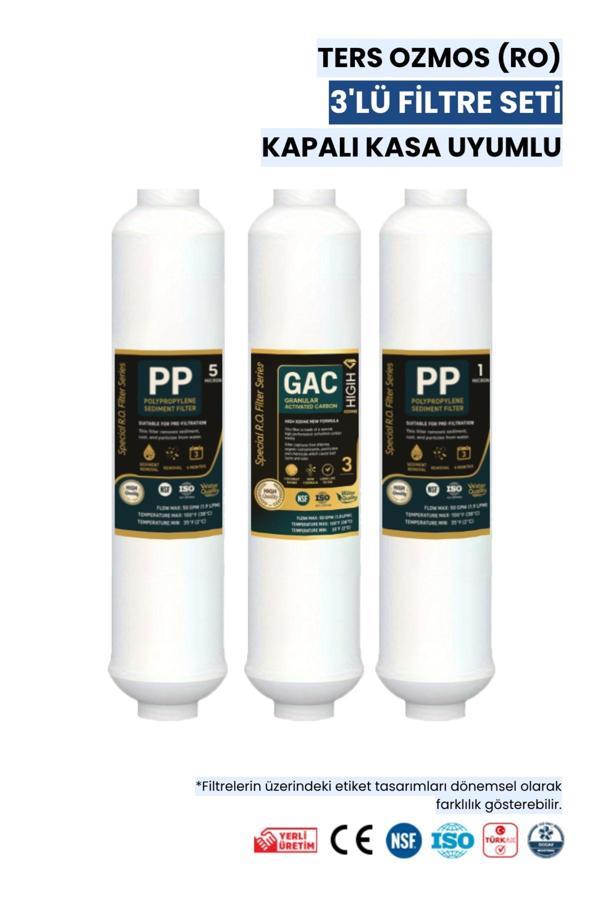 Water Global RO Ön Filtre 3’lü Set | PPS + GAC + PPS | Su Arıtma Filtresi (Üreticiden) - Image 1