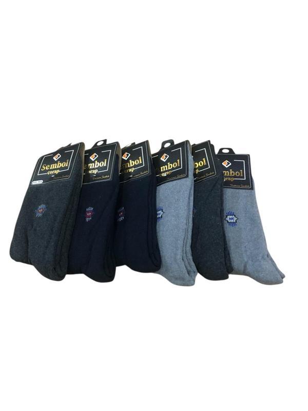 12 Li Royam İzlen Erkek Kışlık Kalın Havlu Çorap 40 - 45 No - Image 1