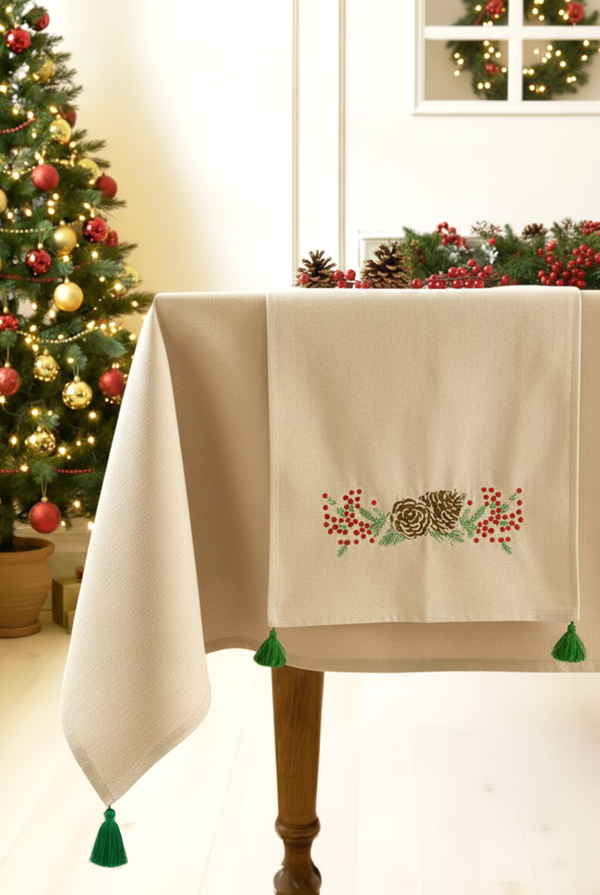 Carsoli Püsküllü Runner 45x140cm - Image 1