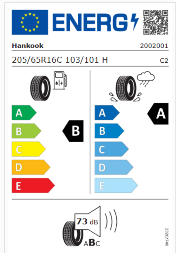 Hankook 205/65R16C 103/101H RA18 VanTRa LT Mercedes Benz V-Class Hafif Ticari Yaz Lastiği (Üretim Yılı:2024) - Image 1