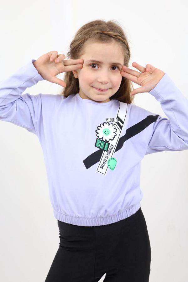 Toontoy Kız Çocuk Baskılı Tişört - Image 1