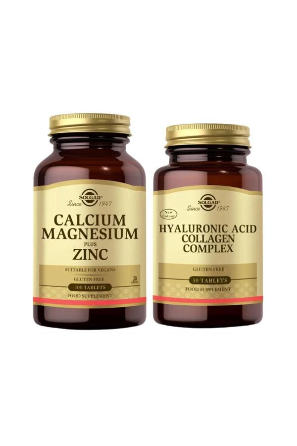 Calcium Magnesium Plus Zinc 100 Tablet + Hyaluronic Acid Collagen Complex 30 Tablet - Image 1