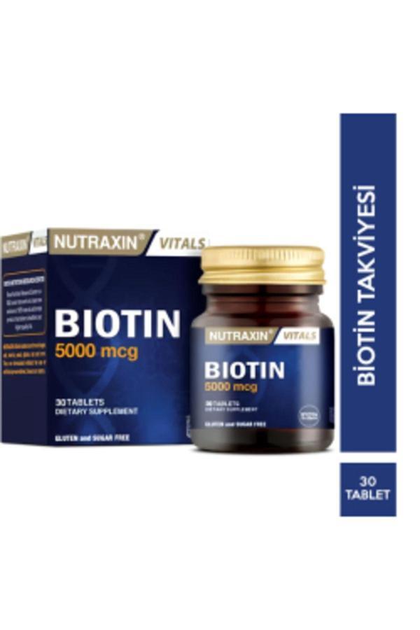Biotin 5000 mcg 30 Tablet Biotin Takviyesi ( 1 ADET ) - Image 1