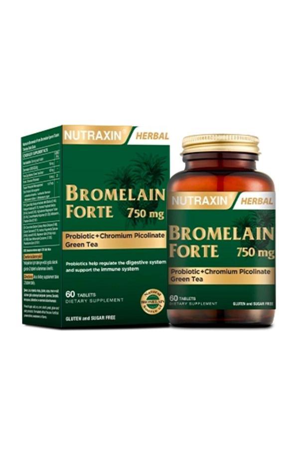  Bromelain Forte 750 mg 60 Tablet Krom Yeşilçay Probiyotik - Image 1