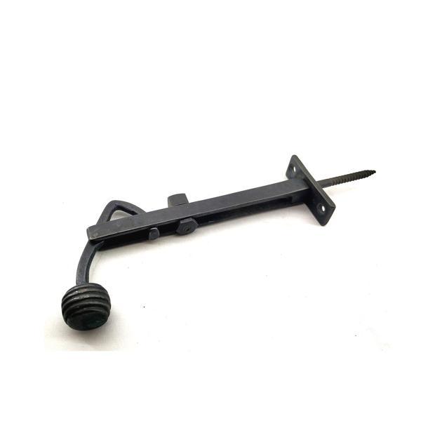 Antika Tarz Dekoratif Pirinç Ayarlı Panjur Stoperi - 150x55 mm, Oksit - Image 1