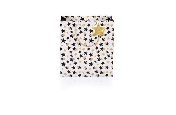 Gıpta Karton Çanta (Hediye Çantası) Siyah White Gold B5 BG68870 (24 Lü Paket) - Image 1