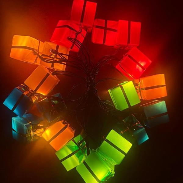 4 Metre 20 Led Pilli 2 Kademeli Hediye Kutusu Yılbaşı Ağacı Süsü Led Işık MZ-2 - Image 1