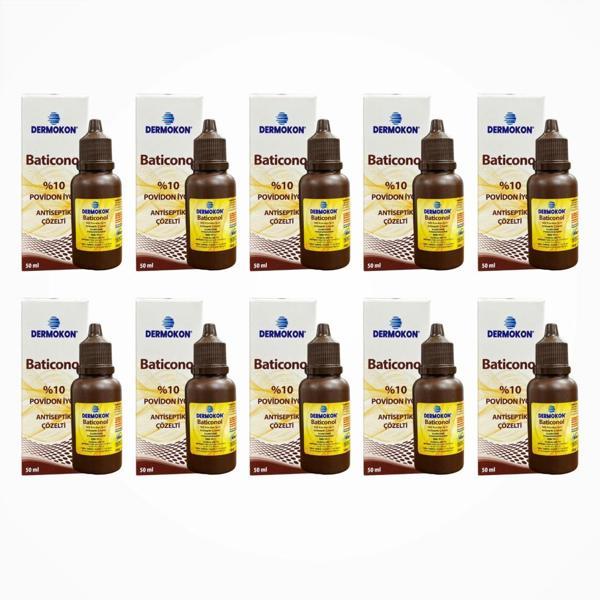 Dermokon Batikon Antiseptik Çözelti 50ml - 10 Adet - Image 1
