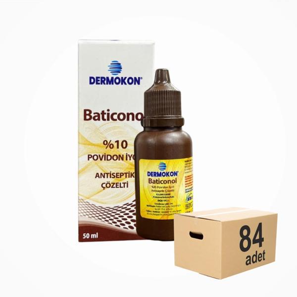 Dermokon Batikon Antiseptik Çözelti 50ml - 84 Adet (1 Koli) - Image 1