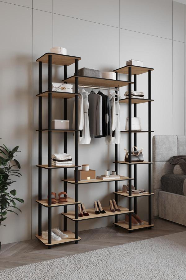 Dekoratif MASİVO PORTMANTO ÇOK AMAÇLI RAF SAFİR MEŞE - Image 1