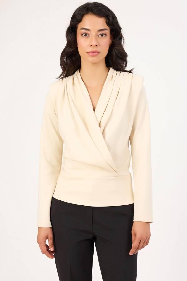 Fever Drapeli Kadın Bluz 352114053 - Image 1