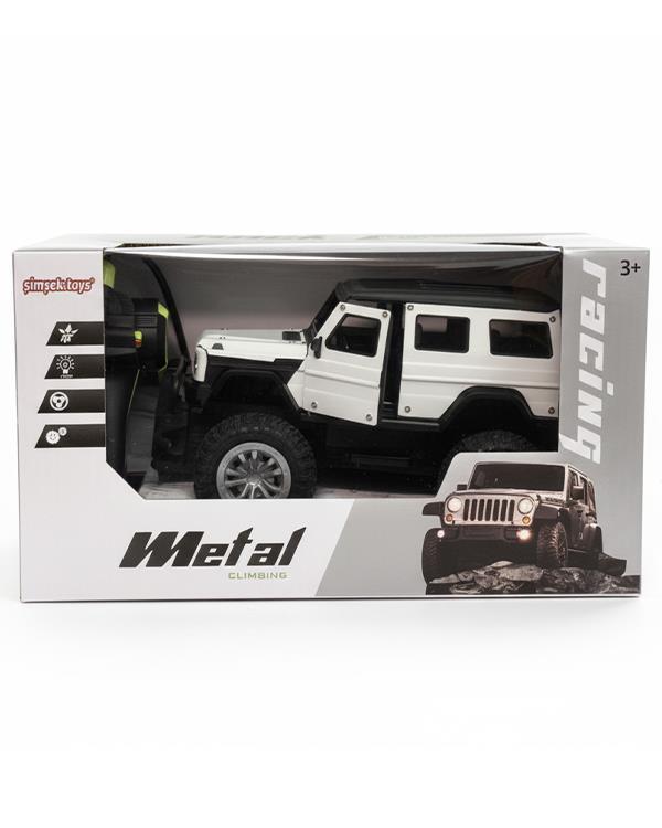 Şimşek Toys Uzaktan Kumandalı 1:20 Şarjlı Metal Off Road Işıklı Arazi Aracı Beyaz 682 - Image 1
