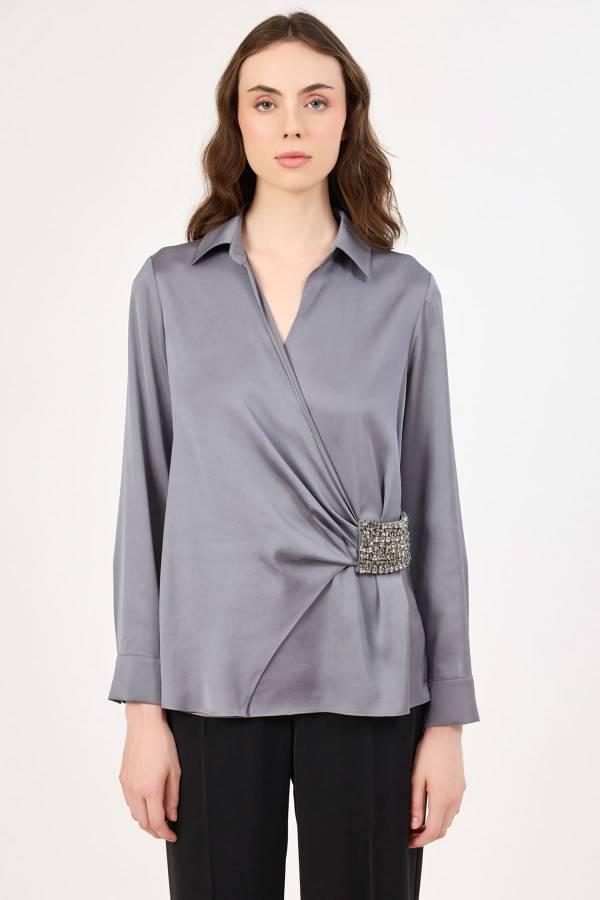 Fever Taş Detaylı Kadın Bluz 352114058 - Image 1