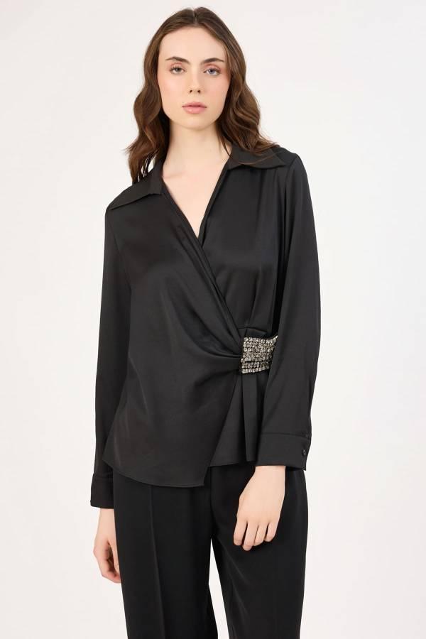 Fever Taş Detaylı Kadın Bluz 352114058 - Image 1