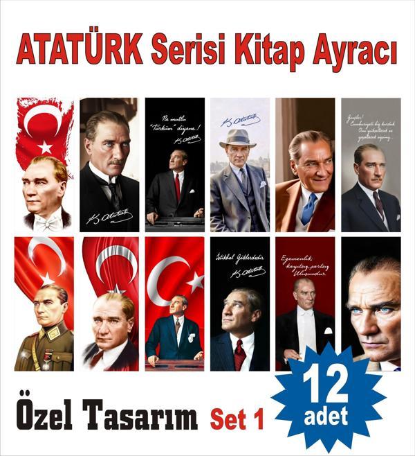 ATATÜRK Serisi Kitap Ayracı Seti 12 adet V1 - Image 1