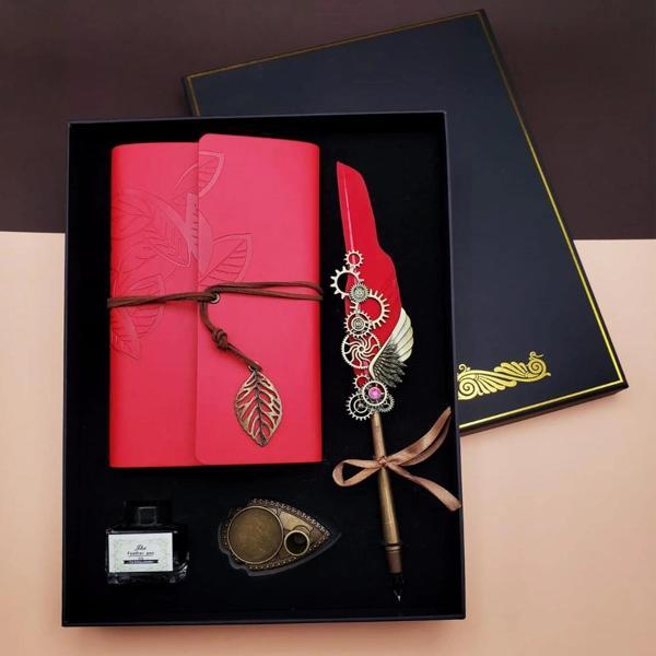 Defterli Divit Kalem Seti Kırmızı - Image 1