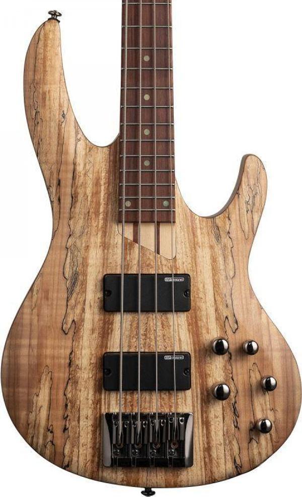 ESP LTD B-204 Spalted Maple Natural Bas Gitar - Image 1