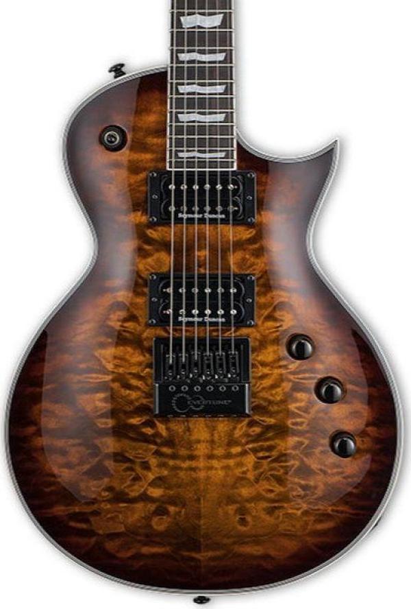ESP LTD EC-1000 Evertune Dark Brown Sunburst Elektro Gitar - Image 1