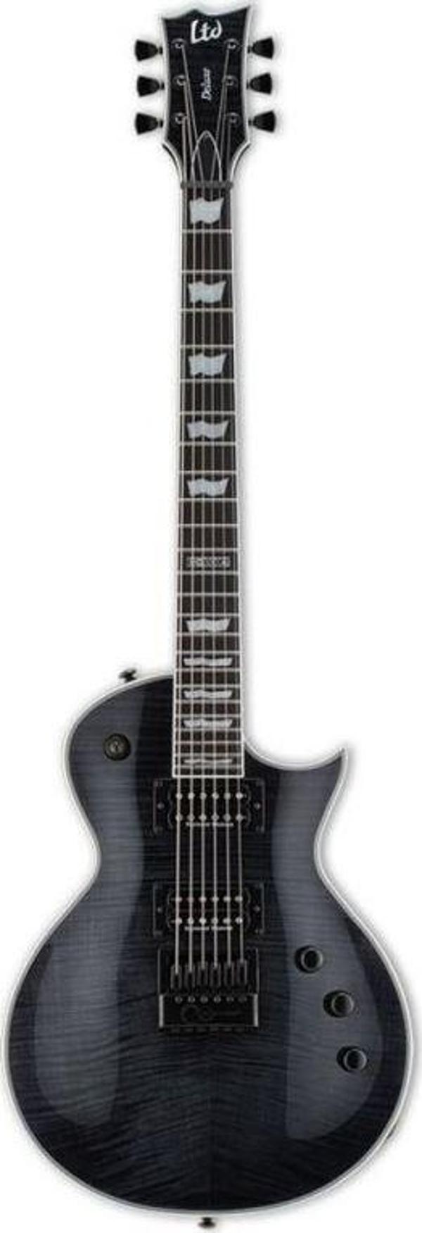 ESP LTD EC-1000FM See Thru Black Evertune Elektro Gitar - Image 1