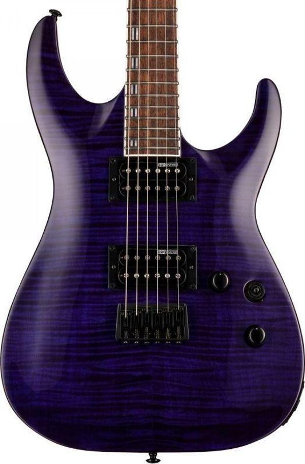 ESP LTD H-200 FM See Thru Purple Elektro Gitar - Image 1