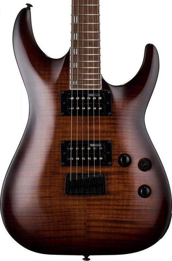 ESP LTD H-200FM Dark Brown Sunburst Elektro Gitar - Image 1
