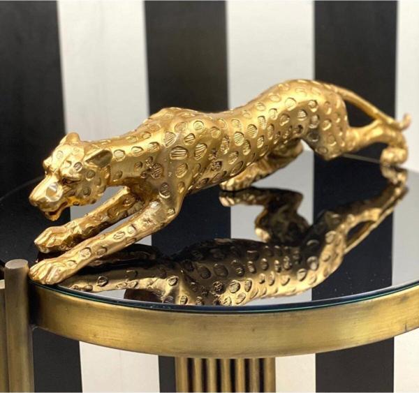 Mirsa Global Leopar Gold Dekoratif Biblo - Image 1