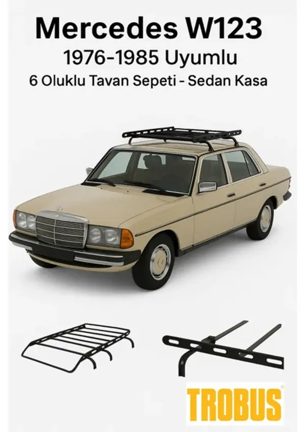 Mercedes W123 SW 1977-1986 Uyumlu 6 Oluklu Tavan Sepeti - Station Wagon - Image 1