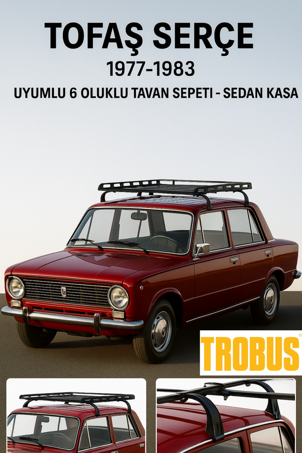Tofaş Serçe 1977-1983 Uyumlu 6 Oluklu Tavan Sepeti - Sedan Kasa - Image 1