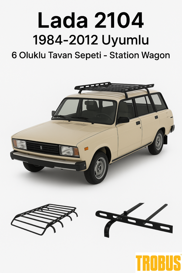 Lada 2104 1984-2012 Uyumlu 6 Oluklu Tavan Sepeti - Station Wagon - Image 1