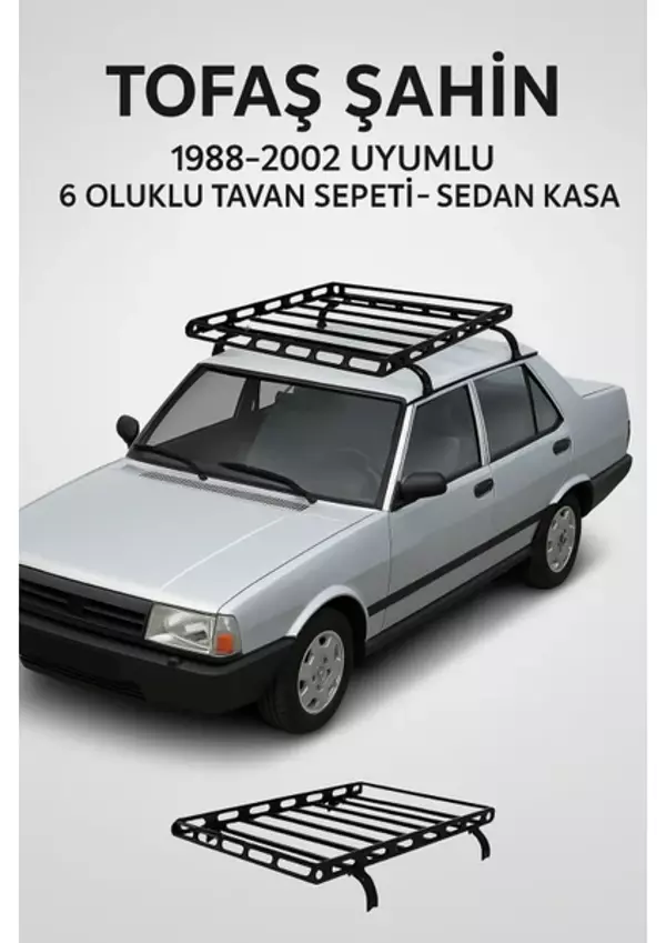 Tofaş Şahin 1988-2002 Uyumlu 6 Oluklu Tavan Sepeti - Sedan Kasa - Image 1