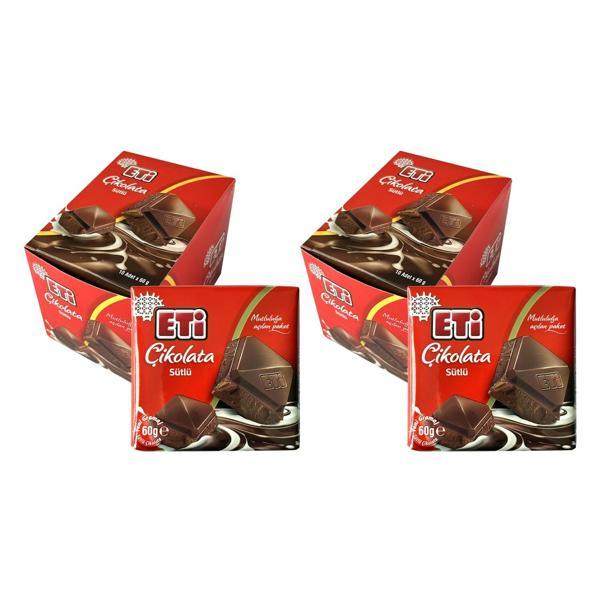 Eti Çikolata Sütlü Kare 60 gr x 20 Adet - Image 1