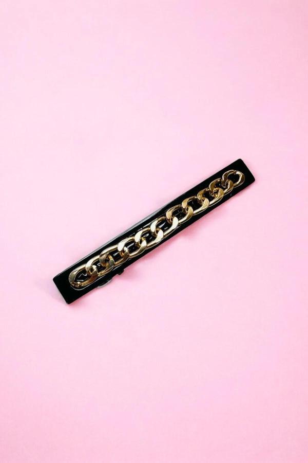 ZİNCİR DETAYLI OTOMATİL KLİPSLİ TOKA 6 CM. - Image 1