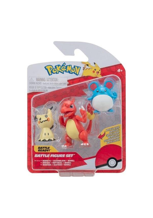 Pokemon Battle 3'lü Figür Seti PKW3046 Lisanslı Ürün - Image 1