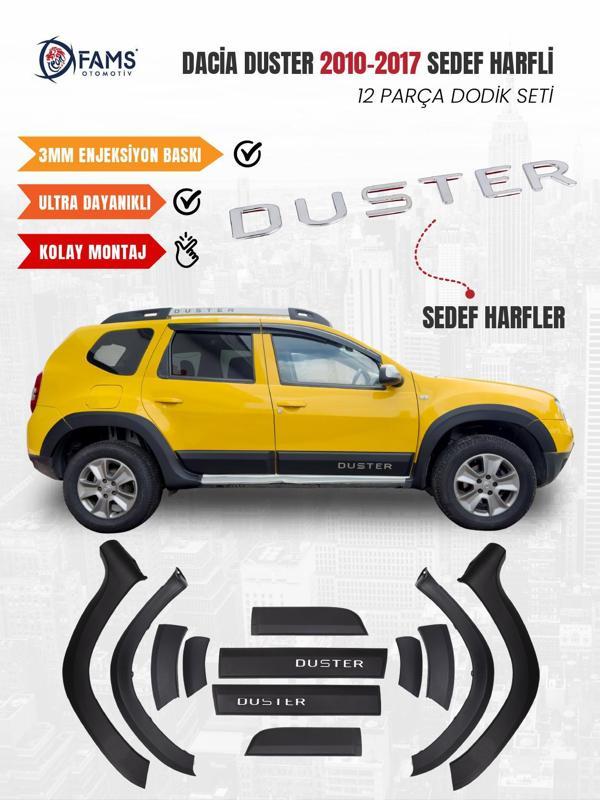 Dacia Duster 2010-2017 Uyumlu Dodik Seti 12 Parça (Sedef Harfli) - Image 1