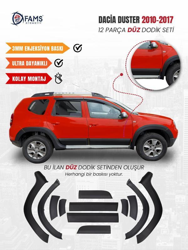 Dacia Duster 2010-2017 Uyumlu Dodik Seti 12 Parça (Baskısız) Düz - Image 1