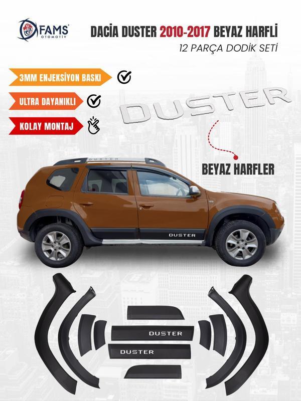 Dacia Duster 2010-2017 Uyumlu Dodik Seti 12 Parça (Beyaz Harfli) - Image 1
