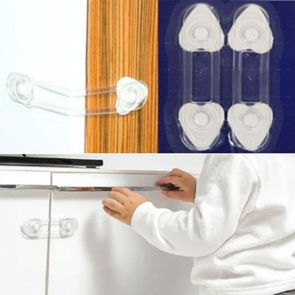 BUFFER® 2'li Mini Çok Amaçlı Kilit- Çocuk Güvenlik Gereçkerli Çekmece,Dolap,Kapak Kilidi - Image 1