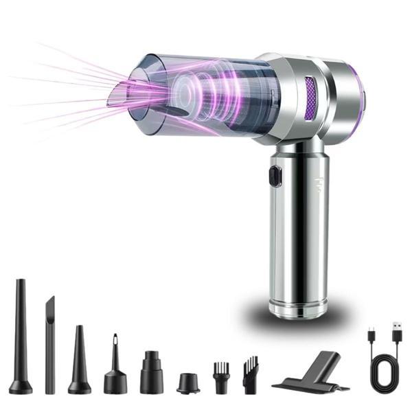 BUFFER® 9 Farklı Uçlu Kablosuz Şarjlı Araç İçi Süpürge – Wireless Destekli, Güçlü Emiş, Taşınabilir  - Image 1