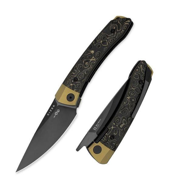 Mini MoMo | S90V | Titanium+Fat Carbon Camo Gold | Ki3663A3 - Image 1