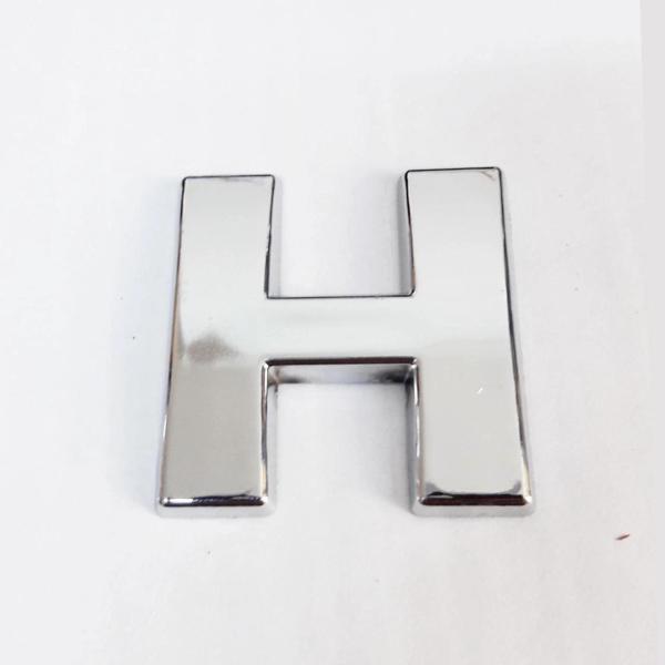 Cemax H Harfi  3,75 cm Krom Yapışkanlı - Image 1