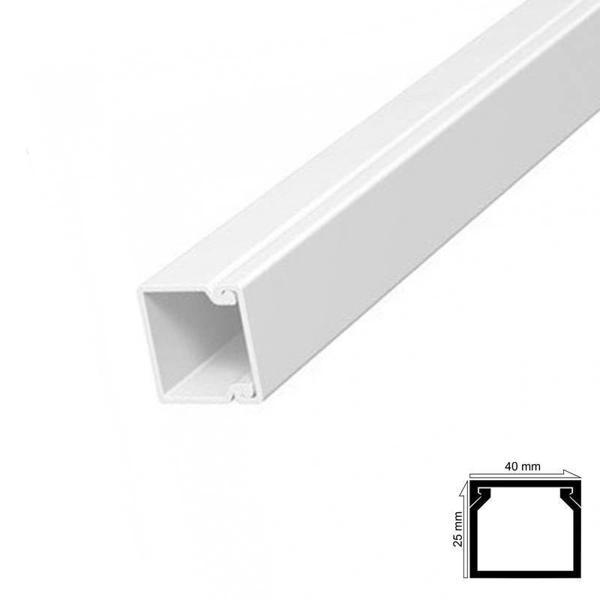 Kablo Kanalı 40x25 mm 2 Metre Yapışkan Bantlı 4 Adet - Image 1