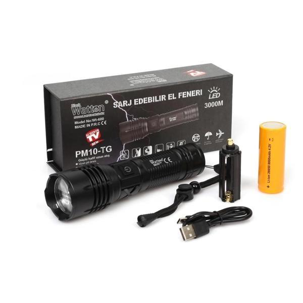 BFS 3000 Lümen  Güçlü El Feneri  Wt-600 - Image 1