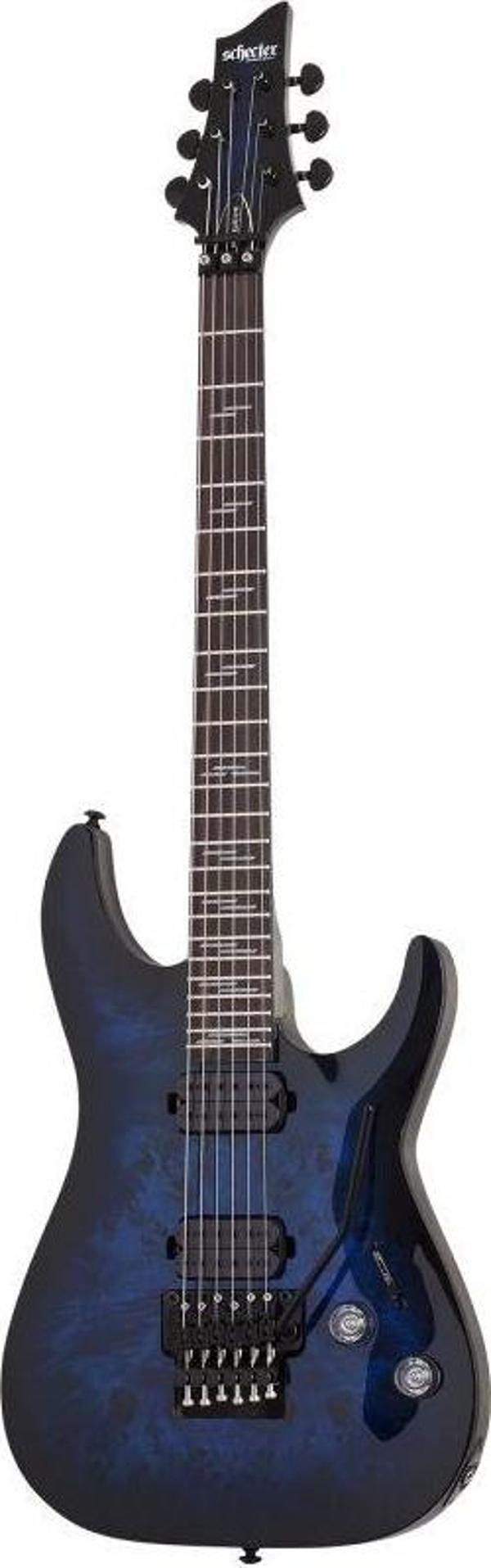 Schecter Omen Elite-6 FR Elektro Gitar (See-thru Blue) - Image 1