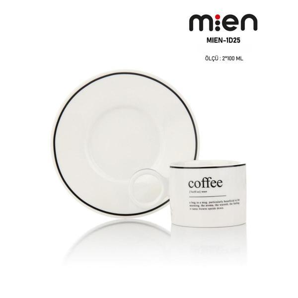 MİEN 2’li Silindir Model Porselen Fincan Takımı – 100 ml - Image 1