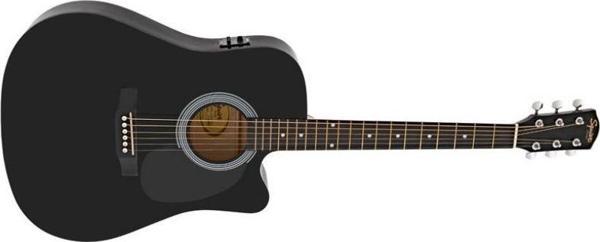 Squier SA-105CE Dreadnought Cutaway BLK - Image 1