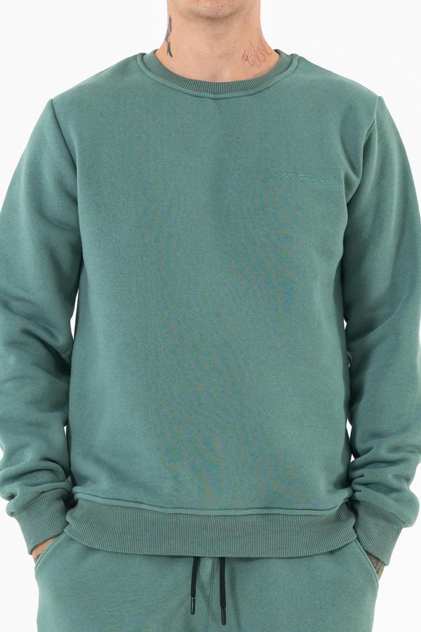 Erkek Basic Sweatshirt Mint 3 iplik Şardonlu Rahat Kalıp - Image 1